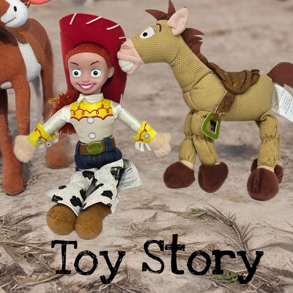 Toy Story Disney Other - Toy Story By Disney Jessie & Her Horse Bullseye Stuffed Figure & Horse Bendable